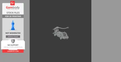 A 3D model of the 2S22 Bohdana tank with a long barrel, designed for 3D printing.