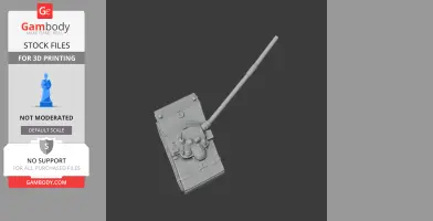 3D model of a military tank, 2S25 Sprut-SD, showcasing detailed turret and long barrel.