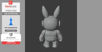 Bugs Bunny Robocop Ring Figure - Mashup Figure STL