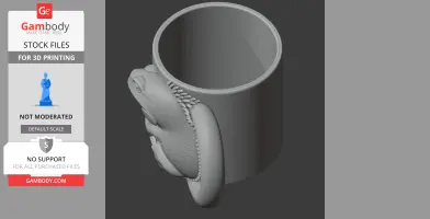 Iguana Mug - Animal Wall Hook STL