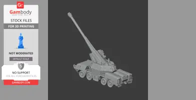 155 mm SpGH Zuzana - Tank Model STL