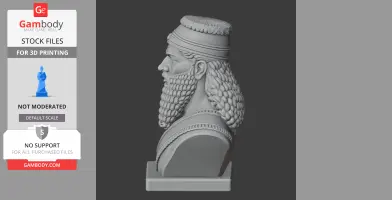 Ashurbanipal Bust - Historical Warrior STL