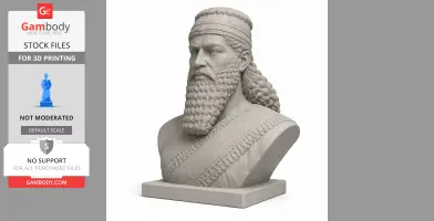 Ashurbanipal Bust - Historical Warrior STL