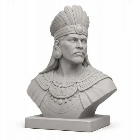 Atahualpa Bust - Historical Warrior STL