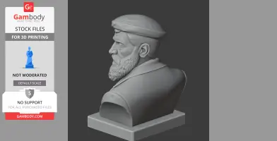Auguste Rodin Bust - Historical Warrior STL
