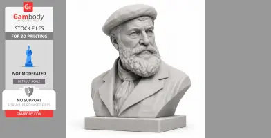 Auguste Rodin Bust - Historical Warrior STL