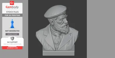 Auguste Rodin Bust - Historical Warrior STL