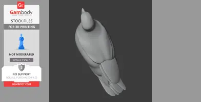 3D model of a stylized bald eagle viewed from above, designed for 3D printing.