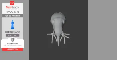 3D model of a Black-crowned Night Heron in a static pose for 3D printing.
