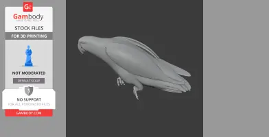 African Grey Parrot - Prehistoric Animal STL