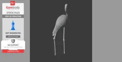 American Flamingo - Prehistoric Animal STL