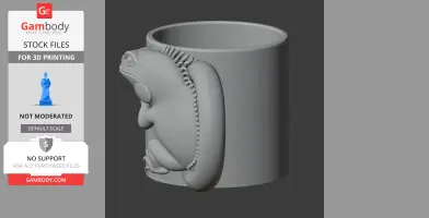 Iguana Mug - Animal Wall Hook STL