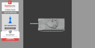 Top view of a detailed 3D model of the 113 Heavy Tank, designed for 3D printing.