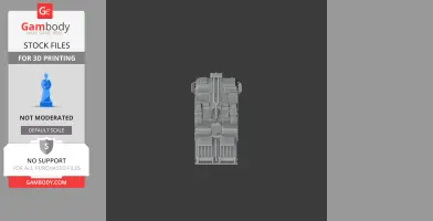 Top-down view of a detailed 3D tank model for printing, featuring intricate surface designs.