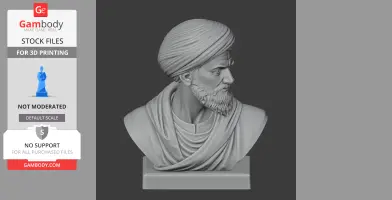 Averroes Bust - Historical Warrior STL