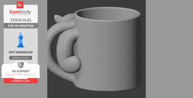 Lemur Mug - Animal Wall Hook STL