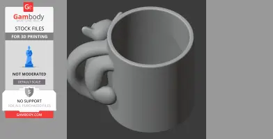 Lemur Mug - Animal Wall Hook STL