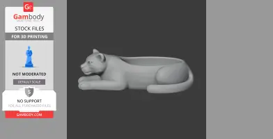 Leopard Bowl - Animal Wall Hook STL