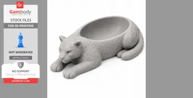 Leopard Bowl - Animal Wall Hook STL