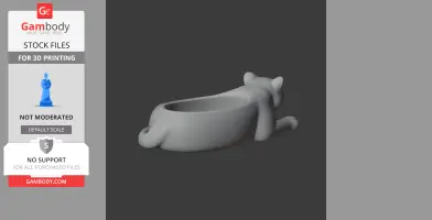 Leopard Bowl - Animal Wall Hook STL