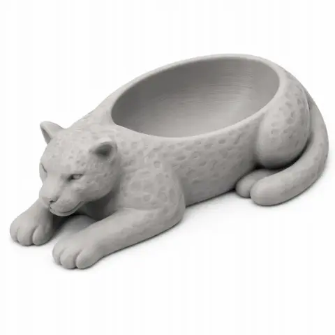 Leopard Bowl - Animal Wall Hook STL