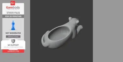 Leopard Bowl - Animal Wall Hook STL