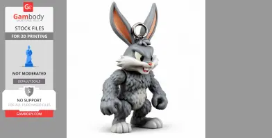 Bugs Bunny Werewolf Ring Figure - Mashup Figure STL