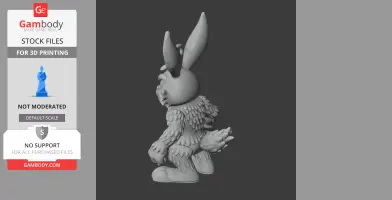 Bugs Bunny Werewolf Ring Figure - Mashup Figure STL