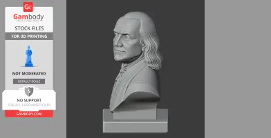 Benjamin Franklin Bust - Historical Warrior STL