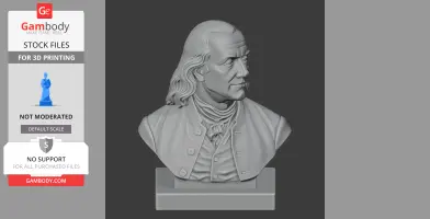 Benjamin Franklin Bust - Historical Warrior STL