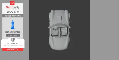Top view of a 3D model of an AC Cobra GT Roadster, showing detailed interior and exterior.