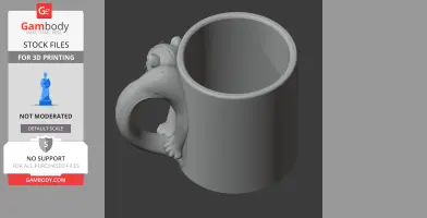 Leopard Mug - Animal Wall Hook STL