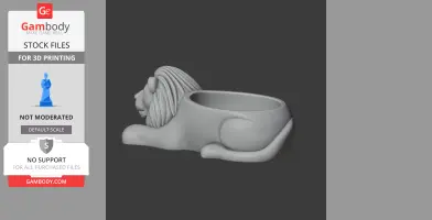 Lion Bowl - Animal Wall Hook STL