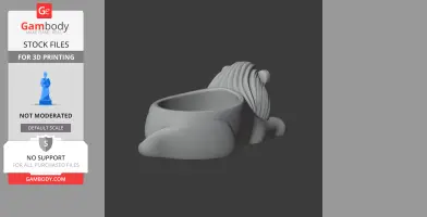 Lion Bowl - Animal Wall Hook STL