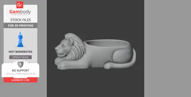 Lion Bowl - Animal Wall Hook STL
