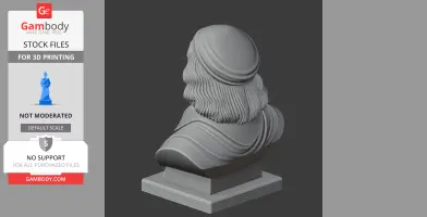 Blaise Pascal Bust - Historical Warrior STL