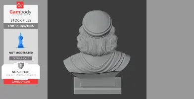 Blaise Pascal Bust - Historical Warrior STL