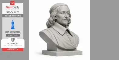 Blaise Pascal Bust - Historical Warrior STL