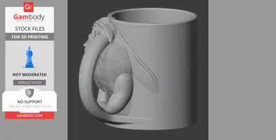 Lion Mug - Animal Wall Hook STL