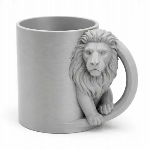 Lion Mug - Animal Wall Hook STL