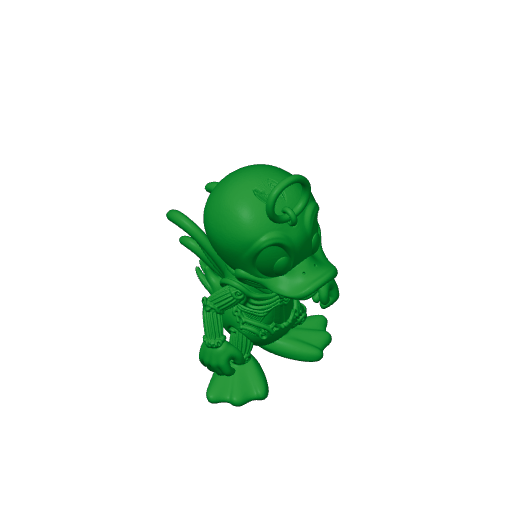 Donald Duck Alien Xenomorph Ring Figure.3mf