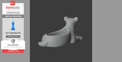 Lioness Bowl - Animal Wall Hook STL