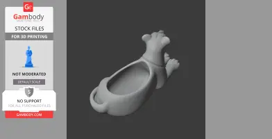 Lioness Bowl - Animal Wall Hook STL