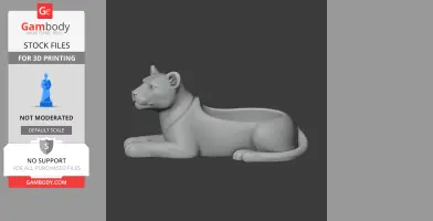 Lioness Bowl - Animal Wall Hook STL