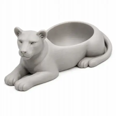 Lioness Bowl - Animal Wall Hook STL