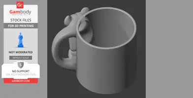 Lioness Mug - Animal Wall Hook STL