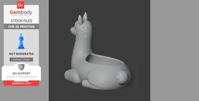Llama Bowl - Animal Wall Hook STL