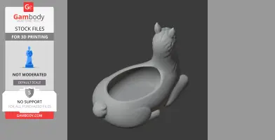 Llama Bowl - Animal Wall Hook STL