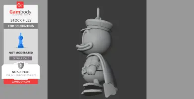 Donald Duck Batman Ring Figure - Mashup Figure STL