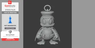 Donald Duck Batman Ring Figure - Mashup Figure STL